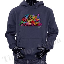 Cat Lie Animals Pet Funny Joke Humor Humorous Graphic Hoodie
