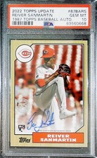 2022 TOPPS UPDATE 1987 #87BARS REIVER SANMARTIN ROOKIE AUTO PSA 10 GEM MINT REDS