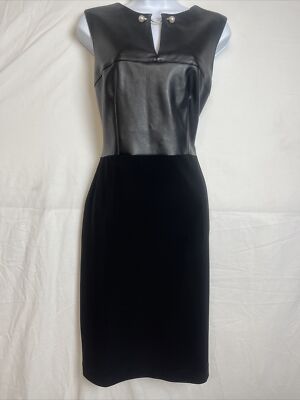 Joseph Ribkoff Women's Black Sleeveless Faux Leather Mixed Media Dress Size 12 | eBay Joseph Ribkoff Women's Black Sleeveless Faux Leather Mixed Media Dress Size 12 | eBay