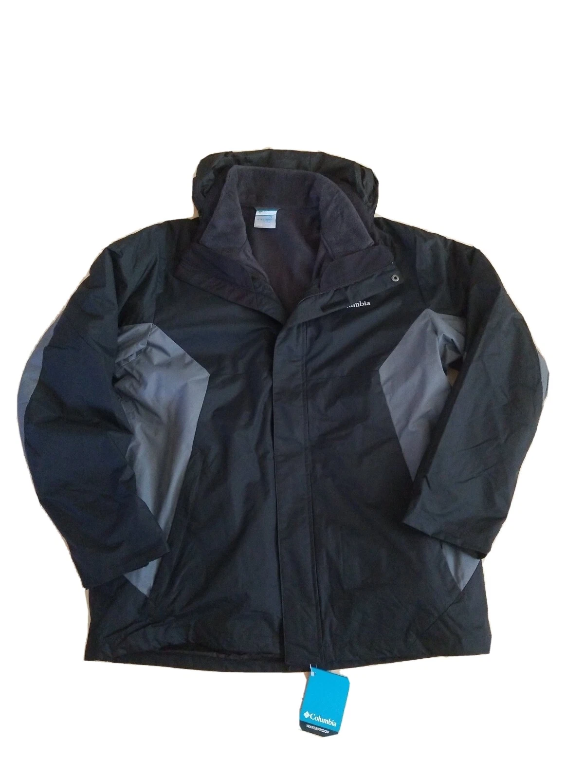 COLUMBIA Eager Air Interchange Jacket sz L Large Black Snow Cold Weather