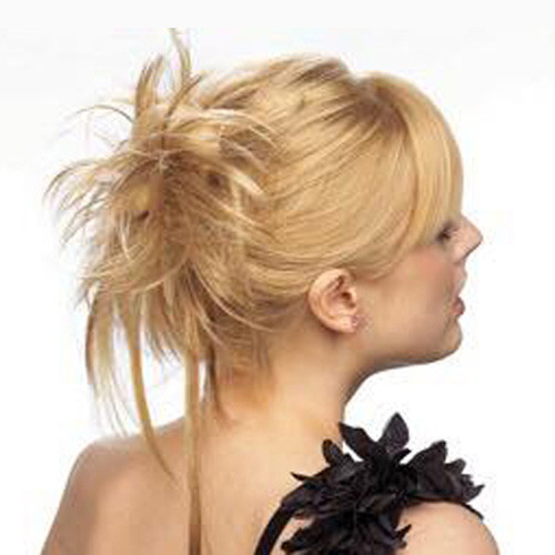 Chignon Postiche Synthétique Couleurs Mélangées - Perruque Partielle à Fixer, Taille M, Neuve