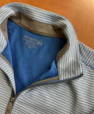 Vineyard Vines Mens Jim Nantz Quarter Zip Size Medium Long Sleeve