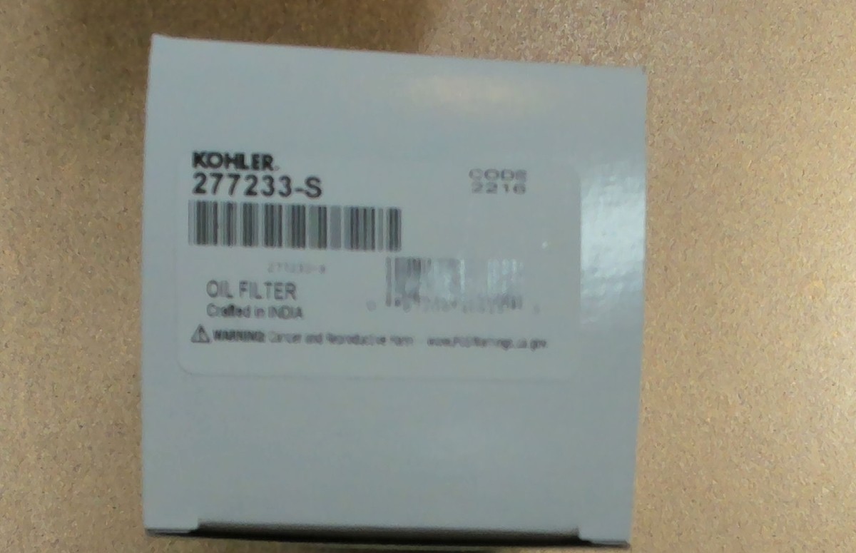 277233-S Kohler Oil Filter | eBay
