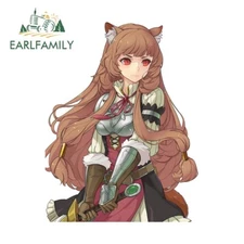 EARLFAMILY 5.1" Raphtalia Anime Girl Car Sticker Motorcycle Racing JDM DIY Decal