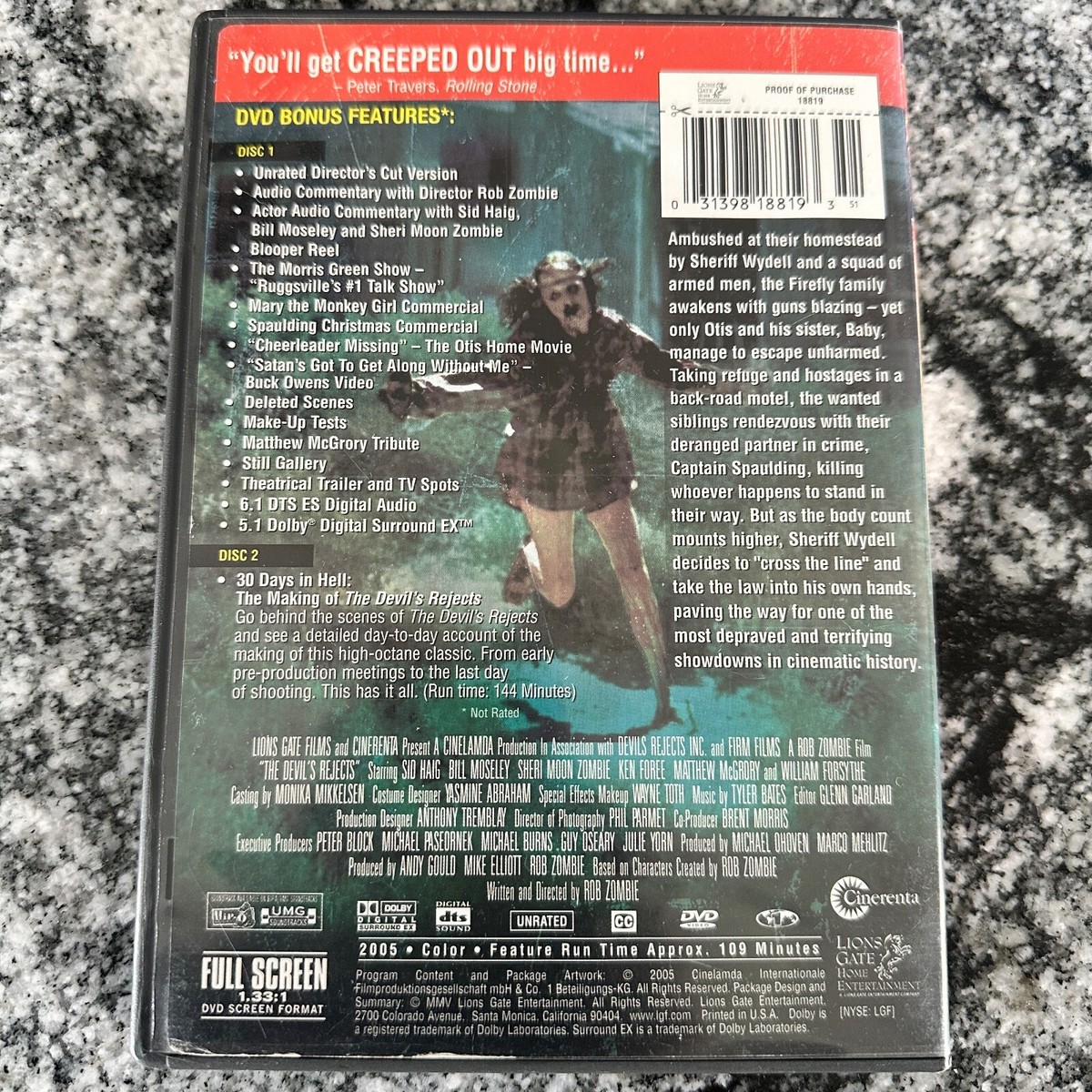 THE DEVILS REJECTS DVD 2-Disc Set Director's Cut Full +insert Rob