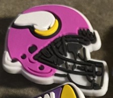 Minnesota Vikings silicone shoe charm, 5 for 5, read description button back