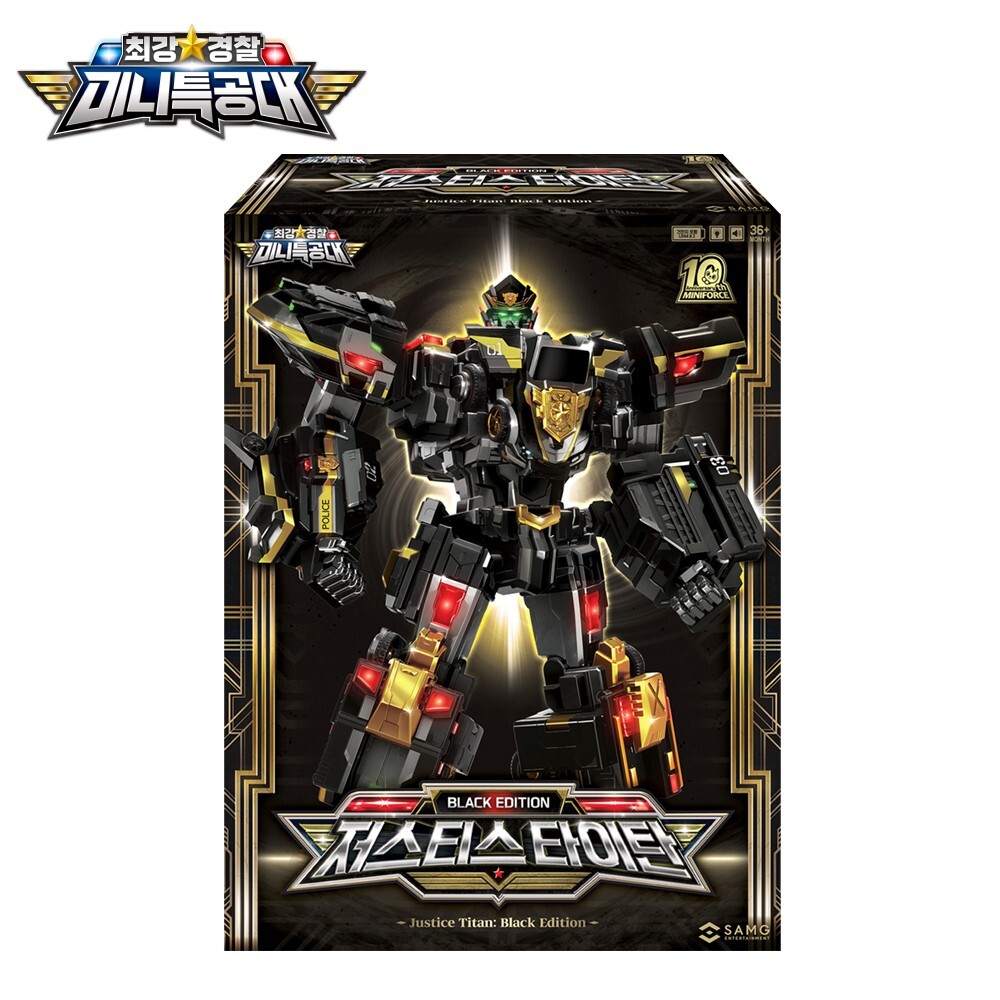 Miniforce Super Cops Justice Titan Transformer Toy 2024 Black
