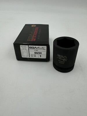 EGA Master 1-1/8'' Dr 3/4'' Hexagonal Impact Socket Bit CR-MO Black Finish Protect