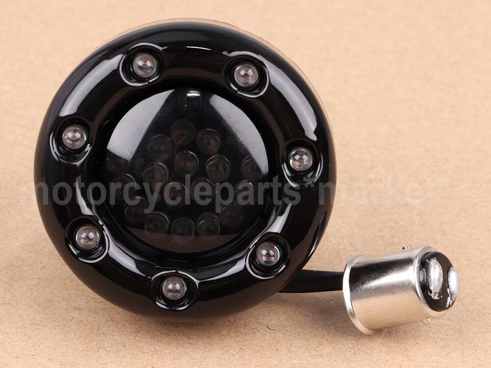 Black/Red FireRing LED Bullet Turn Signals Kit for HD Harley Touring