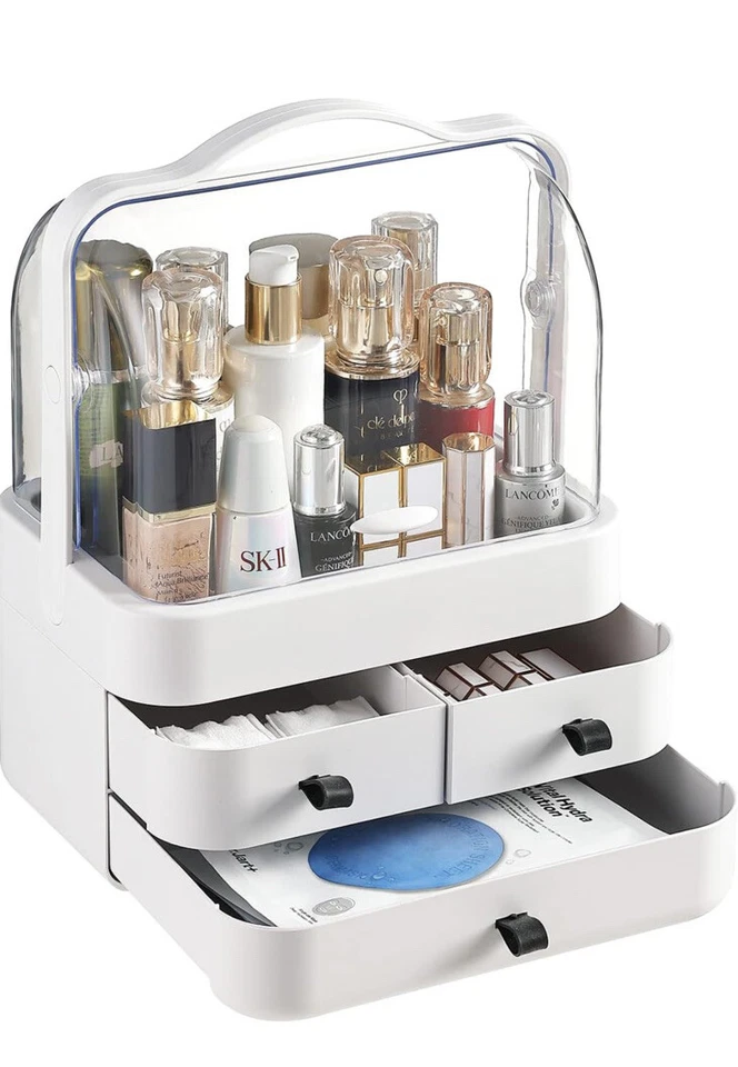 PORTA TRUCCHI PORTATRUCCO ORGANIZER MAKE UP CASSETTI COFANETTO COSMETICI TRUCCO - Immagine 3 di 4