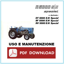 LANDINI R5000 S N Special Manuale uso manutenzione Libretto istruzioni trattore