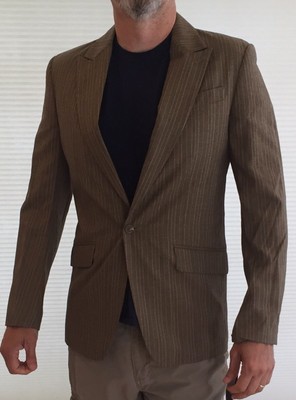 Kenneth Cole NY Polyester Blend Blazer NWT Mens 40 Medium Olive One Button