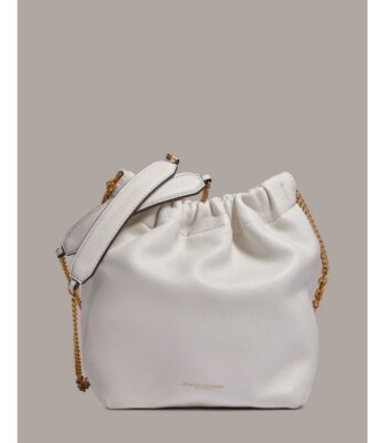 Donna Karan NY Rosedale leather chain small crossbody bag -White (Defective)~