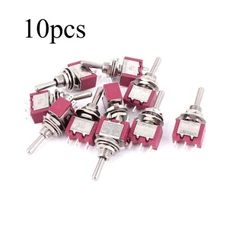 10Pcs AC 120V 5A ON-OFF-ON 3 Position SPDT Momentary Toggle Switch