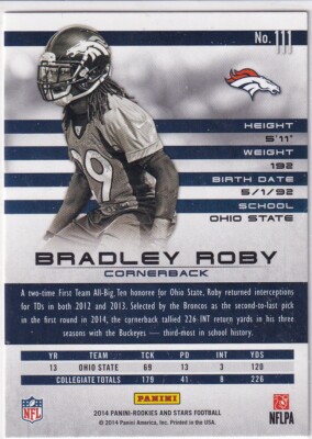 2014 Panini Rookies & Stars #111 Bradley Roby nm | eBay