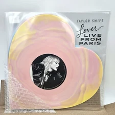 Taylor Swift Lover Live From Paris 2025 Heart Shaped Vinyl Limited New Sealed