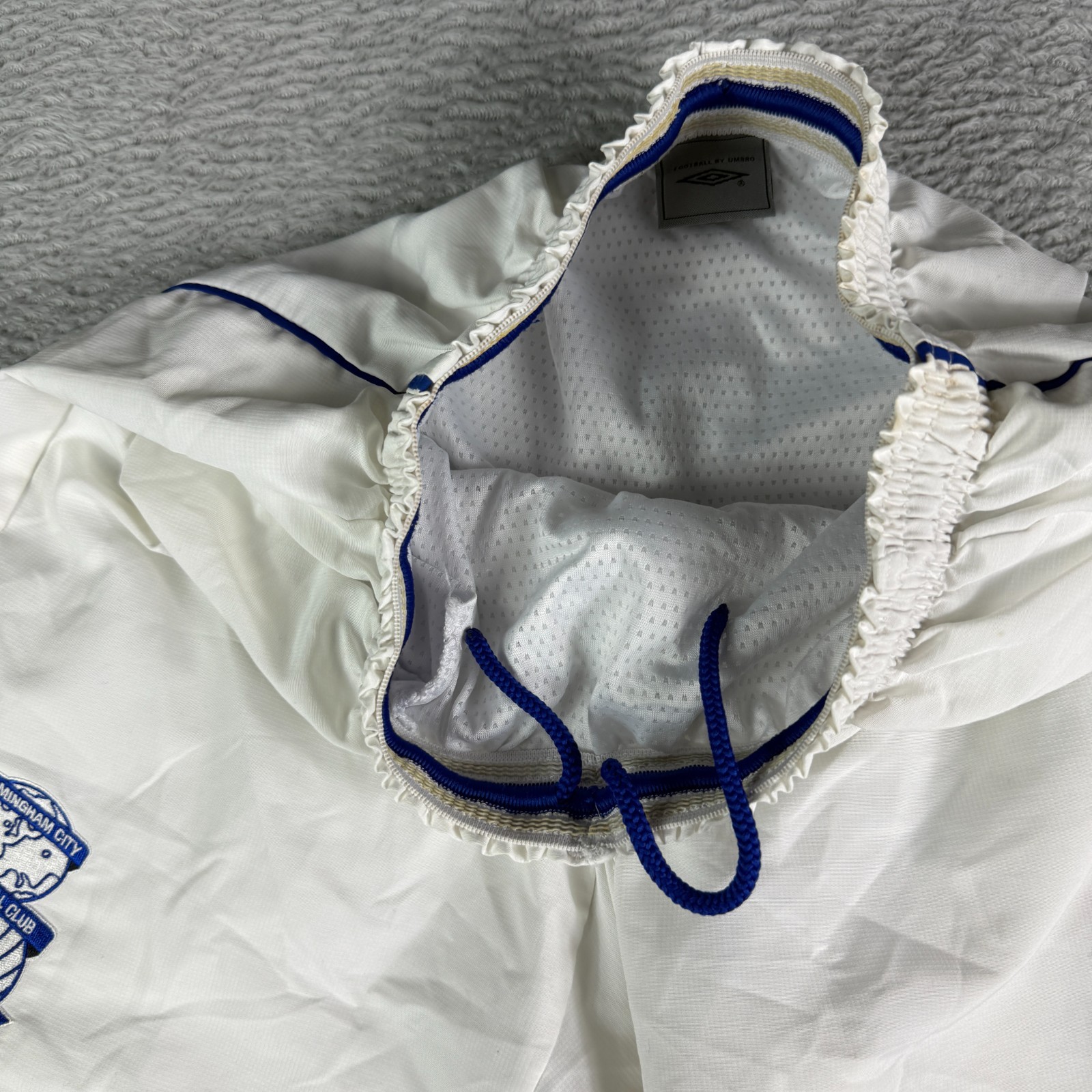 Vintage Umbro Birmingham City 2006-2008 White Blue LB Training Football Shorts image 6