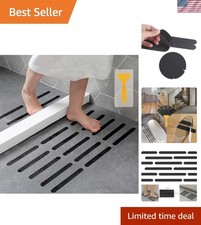 Black Non-Slip Shower Stickers for Safe Bathing 8x0.8 Inch, 24Pcs