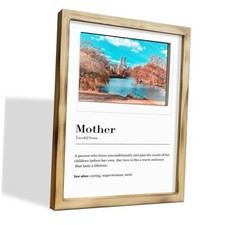 4x6 Mother Definition Photo Frame Rustic Wooden Tabletop Decor, Desk Gift 01