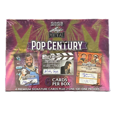 2026 Leaf Metal Pop Century Factory Sealed Hobby Box 4 Autographs Per Box