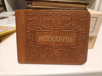 Vintage 1944 School Autograph Book ''My School-day Chums My Friends So Dear..''