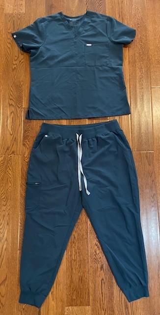 Figs Technical Collection 2 Piece Set Solid Blue … - image 1