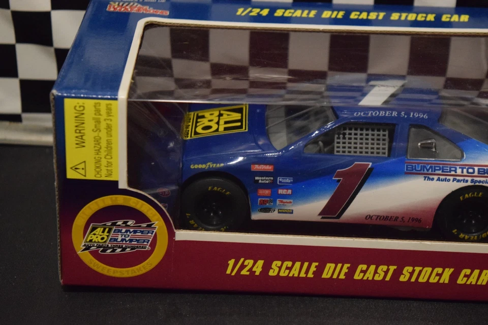 1996 Racing Champions All Pro Parts #1 Bumper to Bumper Car 10.5.1996 1:24 Scale - Image 2 of 4
