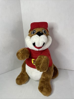 Buc-ees The Bucky Beaver Plush 10  Red Shirt