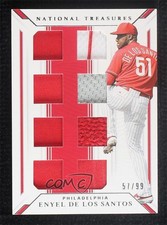 2019 National Treasures Game Gear Material Eights 57/99 Enyel de los Santos fm0