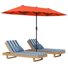 13 FT Double-sided Patio Umbrella, Outdoor Large Twin Size Umbrella