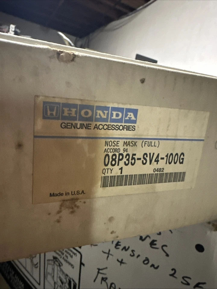 1994 Honda Accord Nose Mask Full  Accord 08P35-SV4-100G OEM RARE New - Image 2 of 4