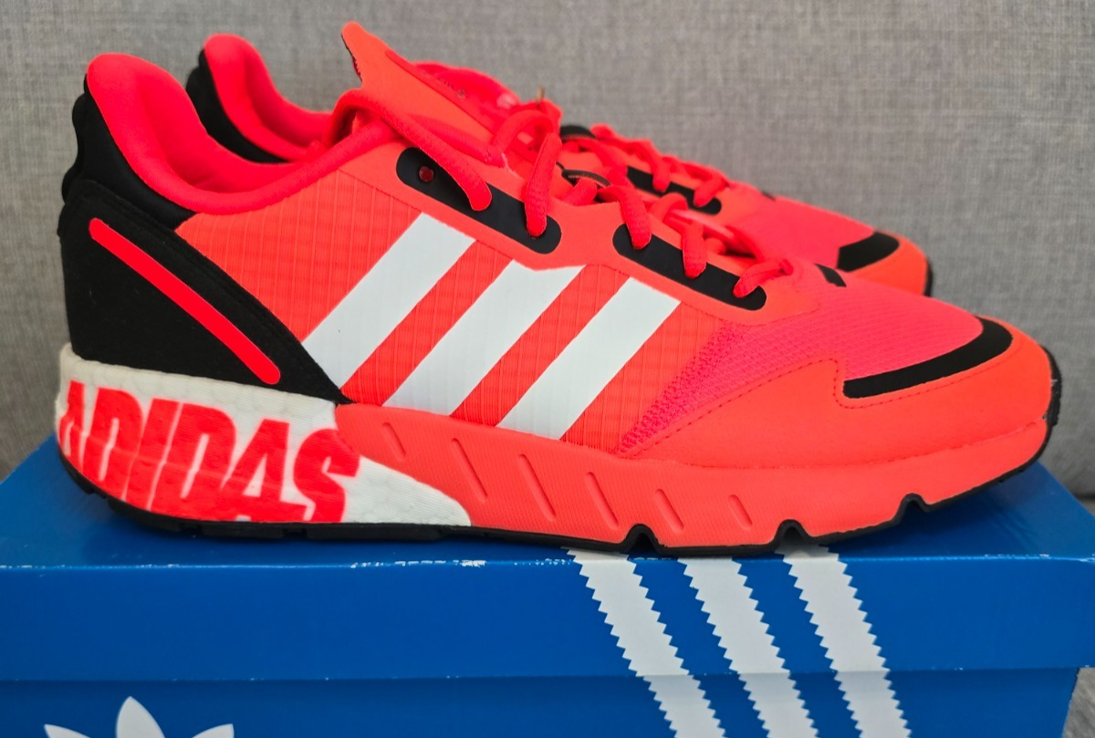 あページ Adidas Originals ZX 1K Boost Sneakers Orange/Black - Mens 10