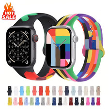 2025 New Silicone Strap for Apple Watch Band 10 46mm/42mm 44mm 40 38 45 41 Sport