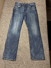BKE Tyler Jeans Mens 34L Blue Denim Dark Wash Straight Leg Modern Fit 34x34 
