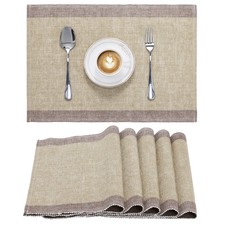 6er Set Tischset gerippt 6 Tischsets aus Baumwolle 6x Boho Platzdeckchen