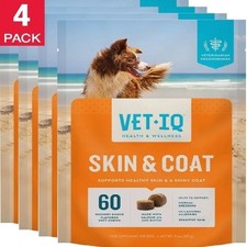 VETIQ Skin and Coat Soft Chews for Dogs 240 Count