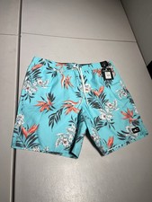O'neill Shorts Men's XL Santa Cruz Floral Volley Teal Board Trunks Swim Beach