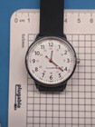 Medical Pulsometer Wristwatch White Dial Red Accents Black Silicone Strap Quartz — photo 1