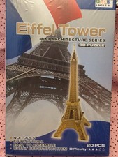 EIFFEL TOWER 20 Pc 3D Puzzle Mini Architecture Series Papercraft New Free Ship