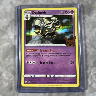 Pokemon TCG Halloween Trick or Trade Holo Trading Card & Loader Dusknoir