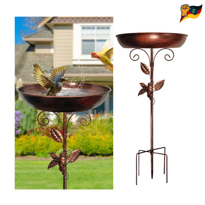 Vogelbad Stand Vase 35 Zoll Metall Vintage Frostfest Winterfest Freestanding