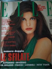 Mensile ELLE AGOSTO 1992 STEPHANIE SEYMOUR, CLAUDIA SCHIFFER, KARA YOUNG 