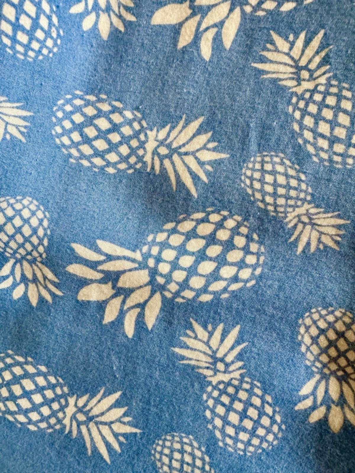 Kavu blue/white collared v-neck patterned sleevel… - image 4