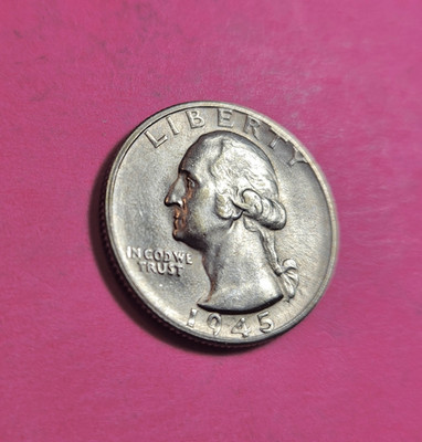 1945 S Washington Quarter From High Grade Collection Almost Uncirculated 90% Sil