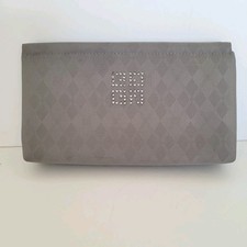 Givenchy Cosmetic Bag Pouch Gray Zip Logo Nyl...