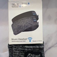 1pc Bluetooth Sleep Headband Headphones Wireless Sports Music Eye Mask - NEW