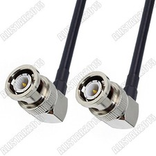BNC plug right angle to BNC plug male right angle pigtail cable RG58 50cm