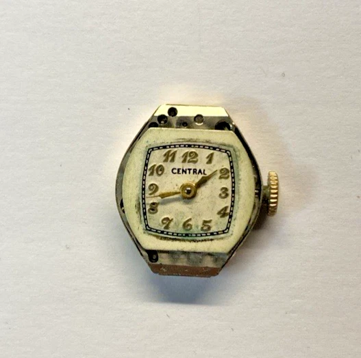 Reloj de cóctel vintage de 1920 Art Deco Central Watch Co. para dama 17J Swiss Benrus Foto 4 de 4