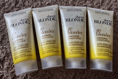 4 x John Frieda Go Blonder Lightening Conditioner 50ml Reisegröße Brandneu