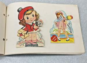 1938 Vintage Newborn Baby Greeting Cards Keepsake Scrapbook Album Valentine WWII